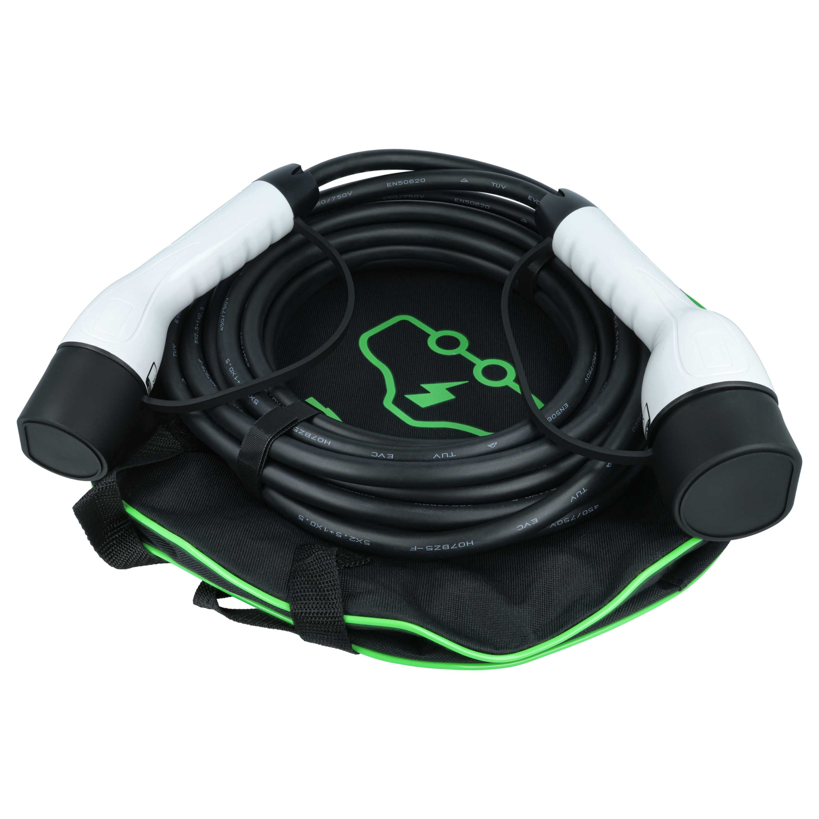 E-Auto Ladekabel Typ 2 zu Typ 2 - 16 A 3-phasig, 11 kW Mode 3, 10 m